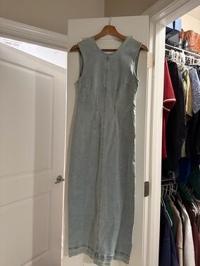 Free People Light Blue Denim Maxi Dress
